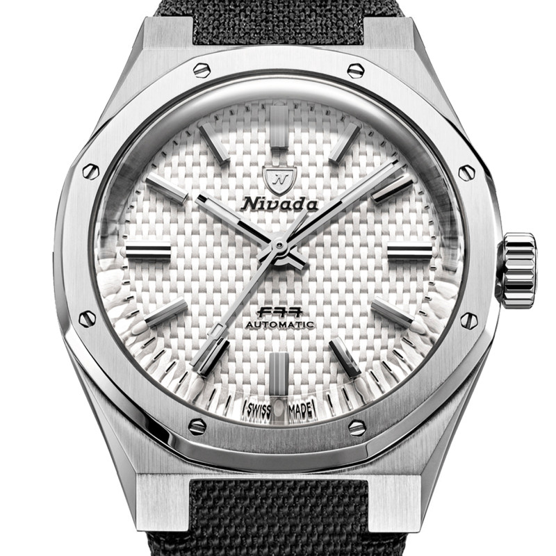 Montre F77 MKII Tressed Dial - White Dial - Nivada Grenchen