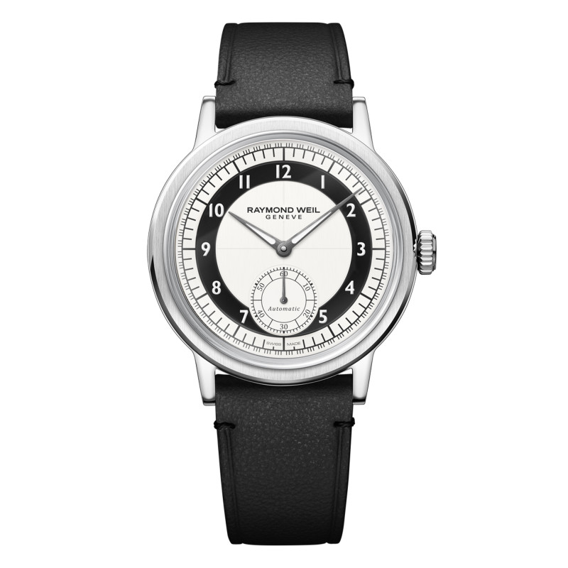 Montre Millesime Small Seconds 39 mm - Cadran Tuxedo noir et blanc - Raymond Weil