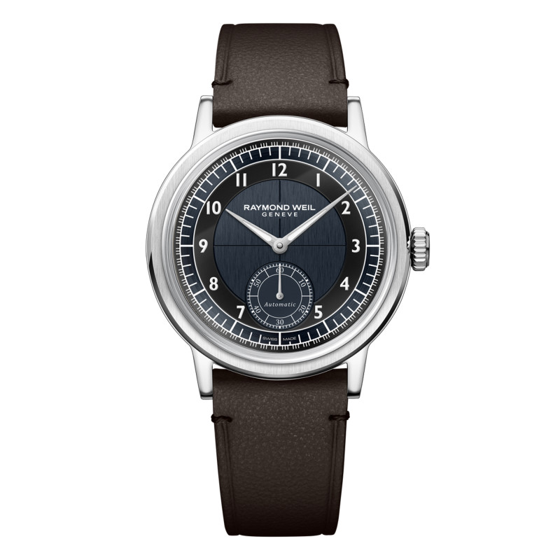 Montre Millesime Small Seconds 39 mm - Cadran Tuxedo bleu nuit et noir - Raymond Weil