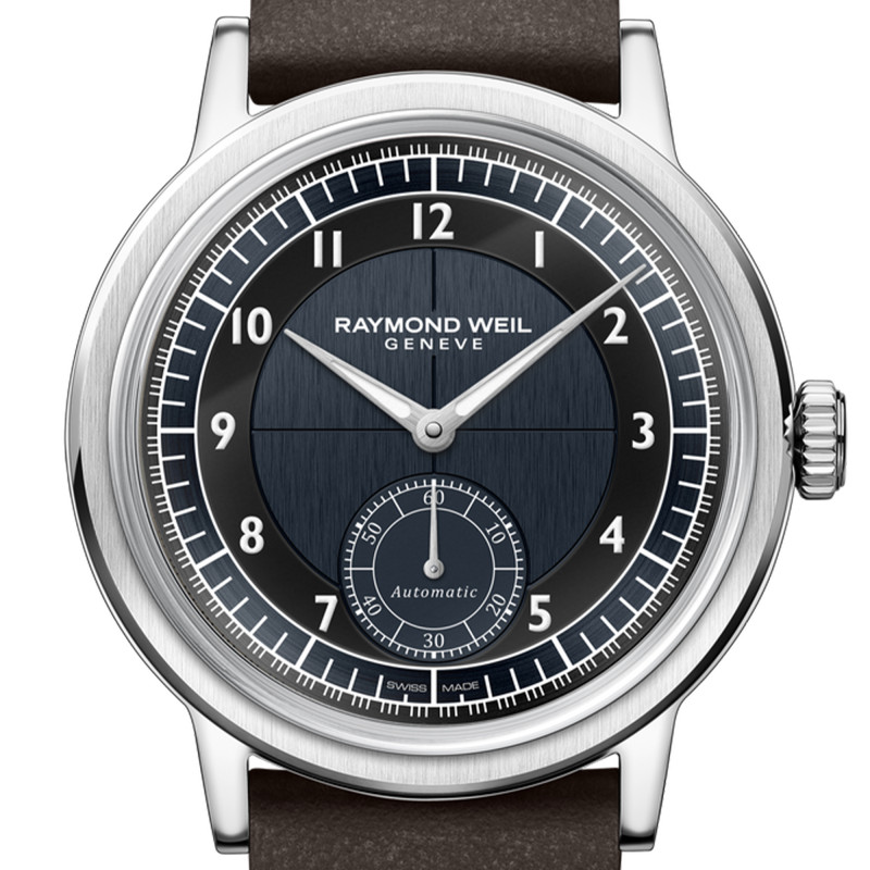 Montre Millesime Small Seconds 39 mm - Cadran Tuxedo bleu nuit et noir - Raymond Weil