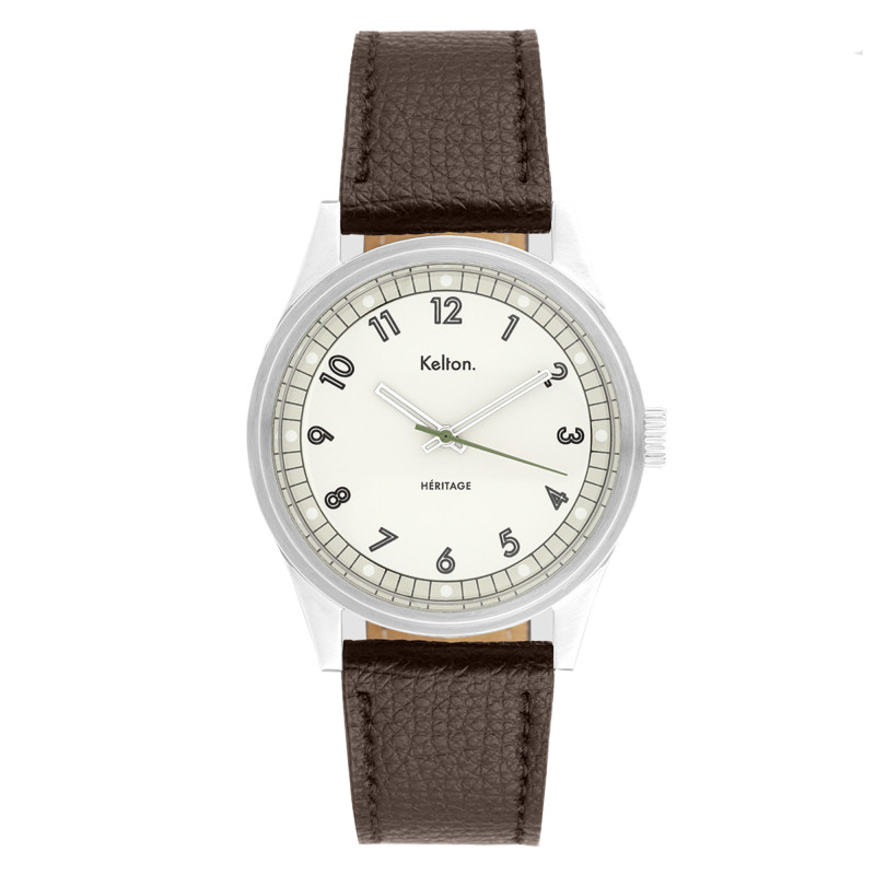 Montre Héritage Blanche Epsom marron 9126822 - Kelton