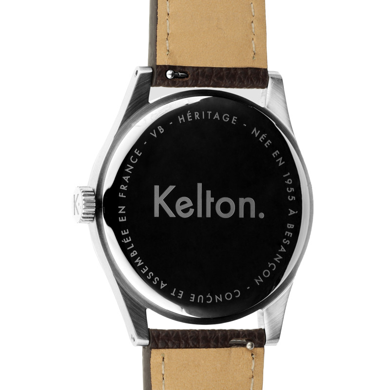 Montre Héritage Blanche Epsom marron 9126822 - Kelton