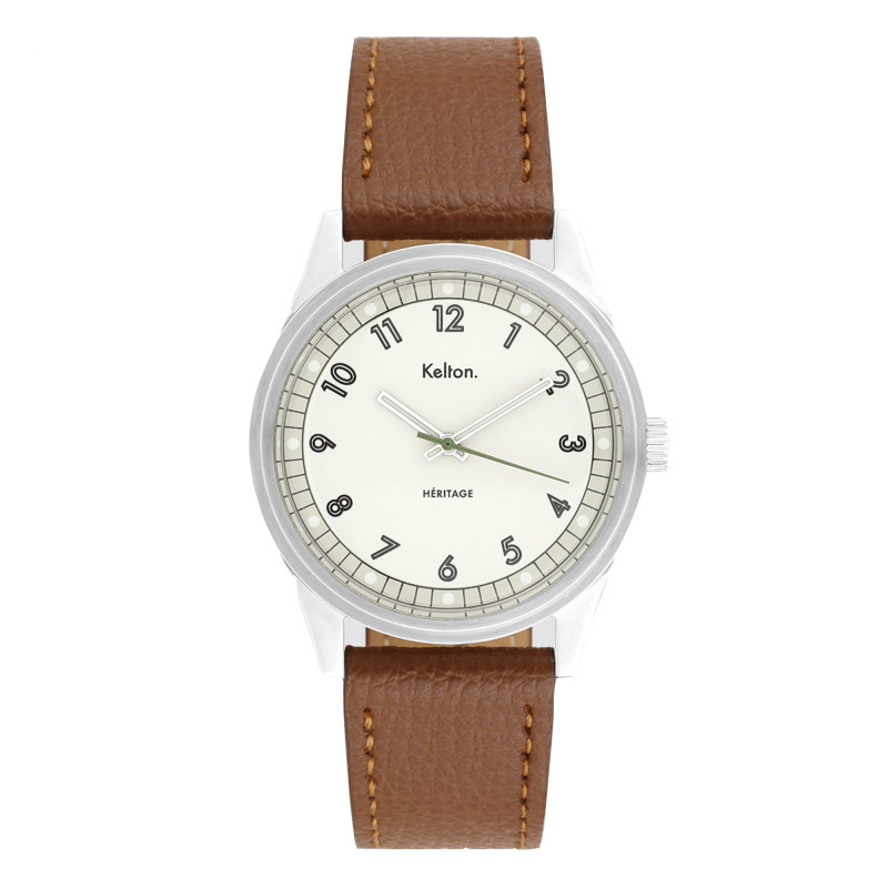 Montre Héritage Blanche Epsom camel 9126812 - Kelton