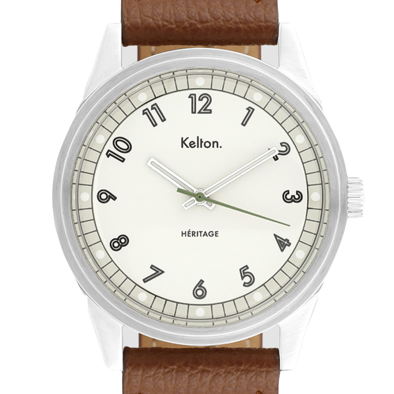 Montre Héritage Blanche Epsom camel 9126812 - Kelton