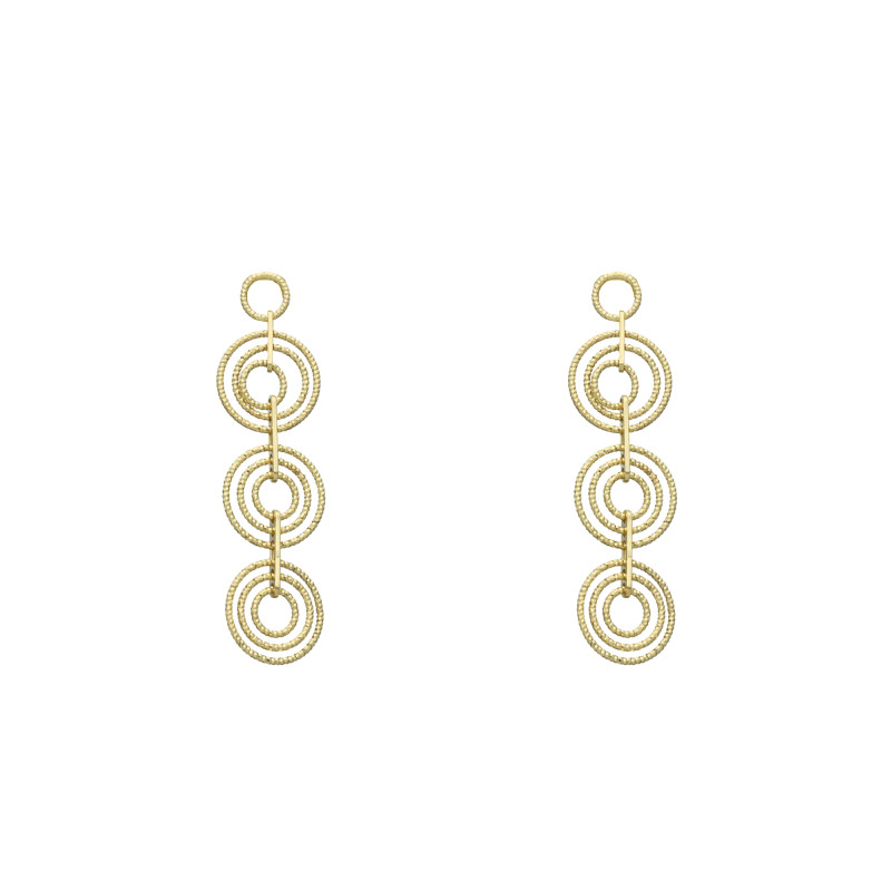 PROMO Boucles d'Oreilles Diamantées en Argent 925 Doré, Diamètre 12 mm - Orus Bijoux OCARAT.COM BIJOUTERIE N°1