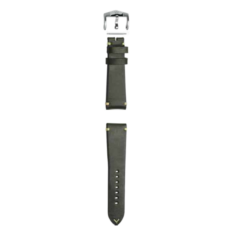 Bracelet de montre vachette vert foncé vintage pour Grands Fonds MN64 - SGF4034 - ZRC