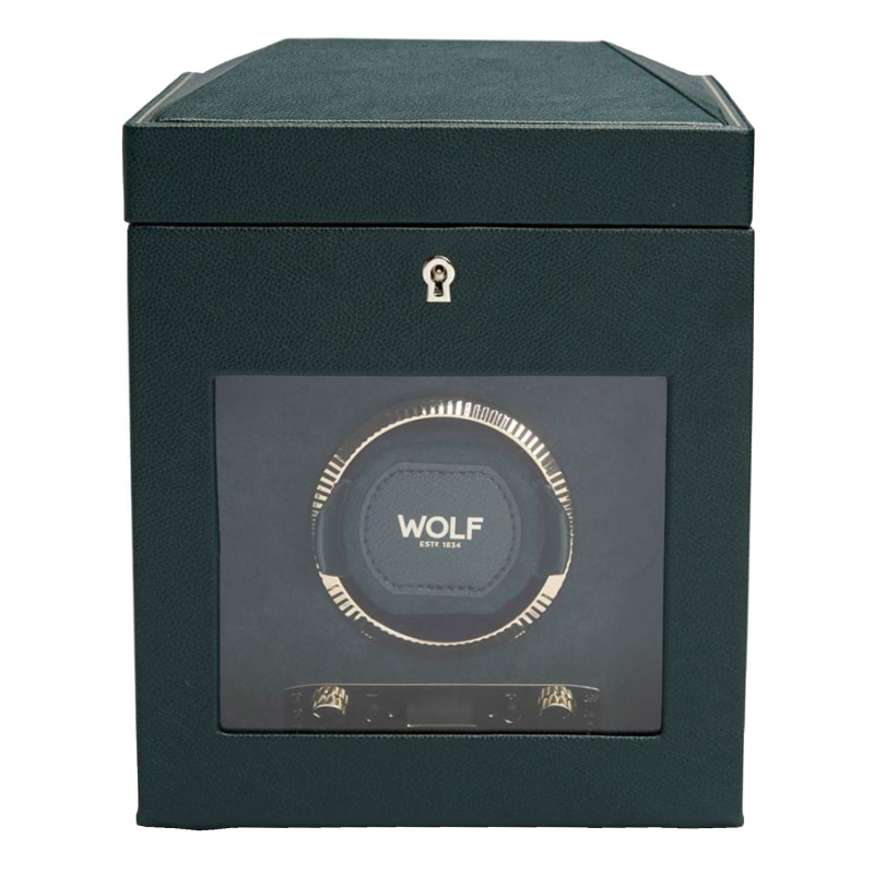 Remontoir montre British Racing Green Single Watch Box 792141 - Wolf 1834