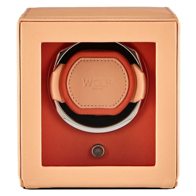 Remontoir montre Simple Orange Cubs & Cubbies avec Couvercle - Wolf 1834