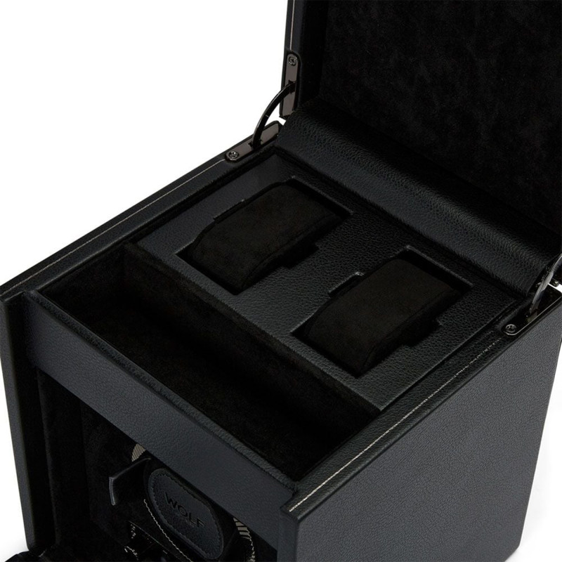 Remontoir montre simple British Racing Black avec rangement - Wolf 1834