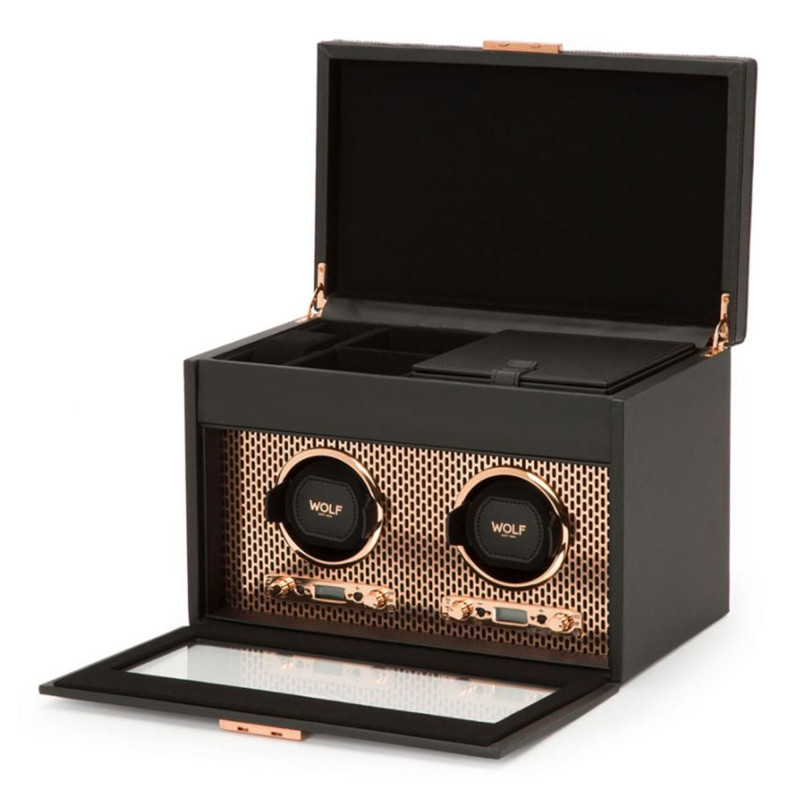 Remontoir montre double Axis avec rangement - Wolf 1834