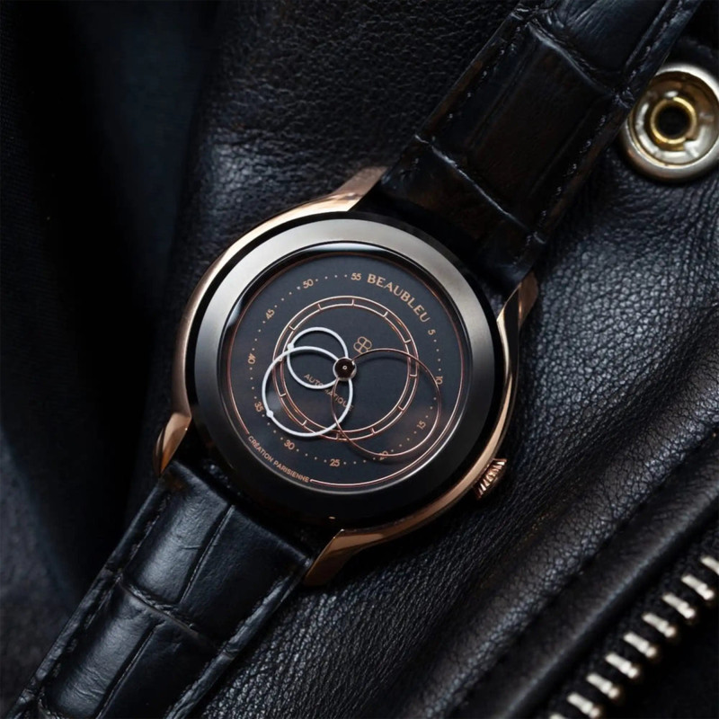 Bracelet de montre Cuir Caïman Noir 20 x 16 mm - Beaubleu
