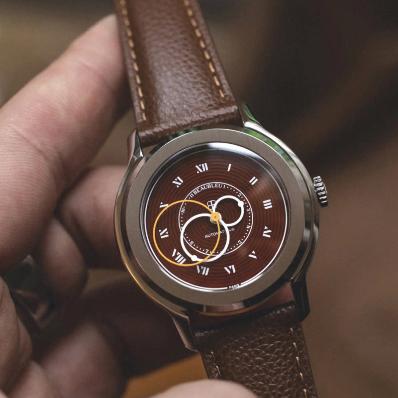 Bracelet de montre Cuir Cognac Grainé 20 x 16 mm - Beaubleu