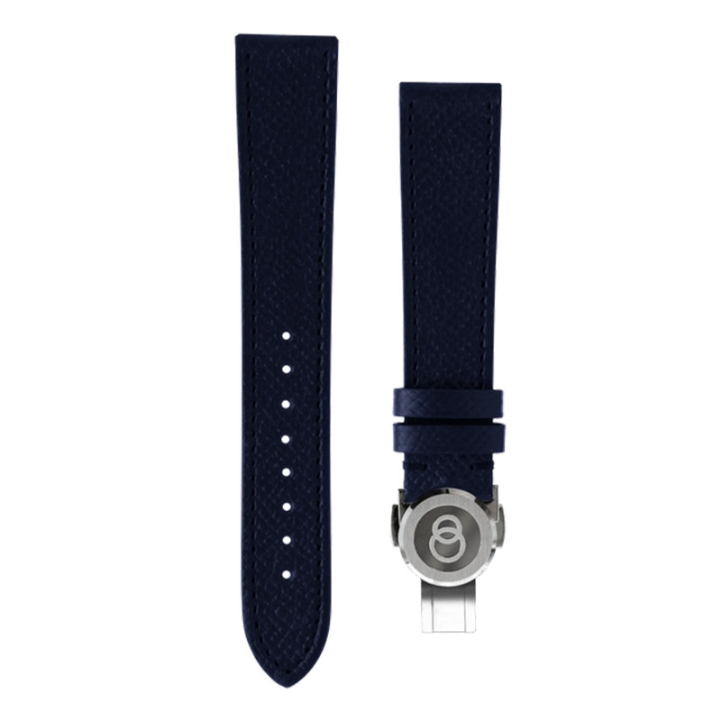 Bracelet de montre Cuir Bleu Grainé 18 x 16 mm - Beaubleu
