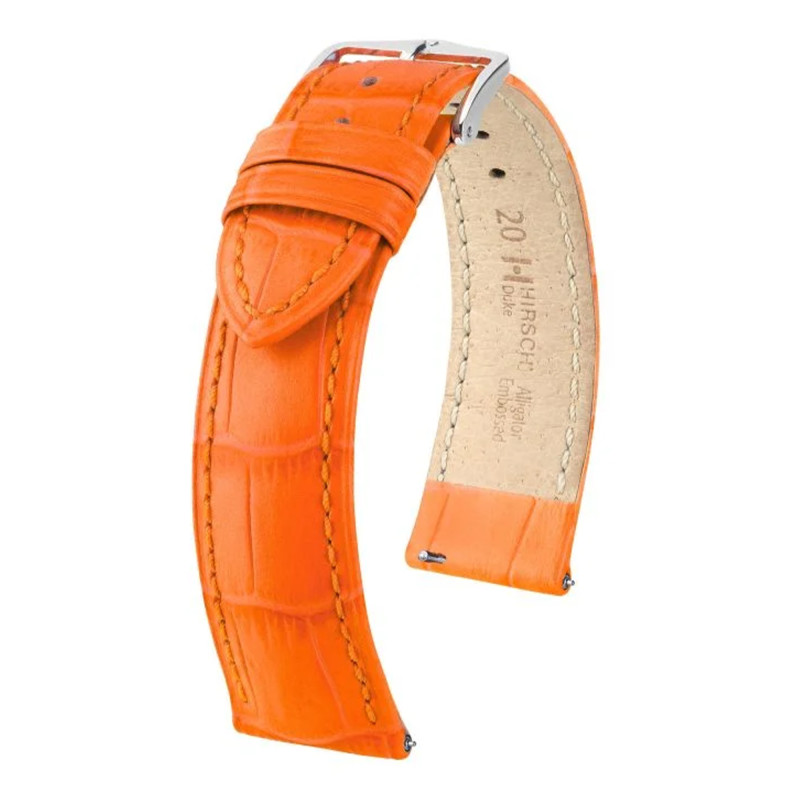 Bracelet de montre Duke Orange en 20 mm ou 22 mm - Hirsch