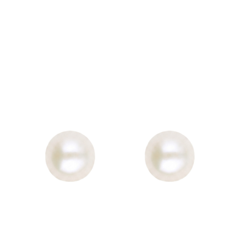 PROMO Boucles d'Oreilles Puces Perles d'Eau Douce Chine en Or Jaune 375, Diamètre 7 mm - Schmittgall OCARAT.COM BIJOUTERIE N°1