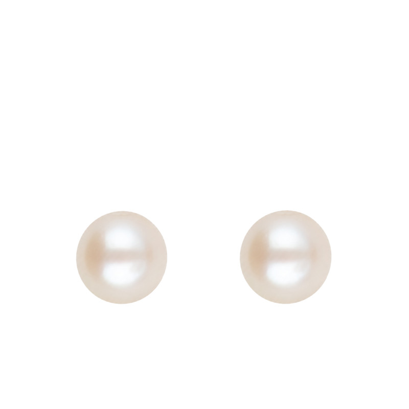 PROMO Boucles d'Oreilles Puces Perles d'Eau Douce Chine en Or Blanc 750, Diamètre 3 mm - Schmittgall OCARAT.COM BIJOUTERIE N°1