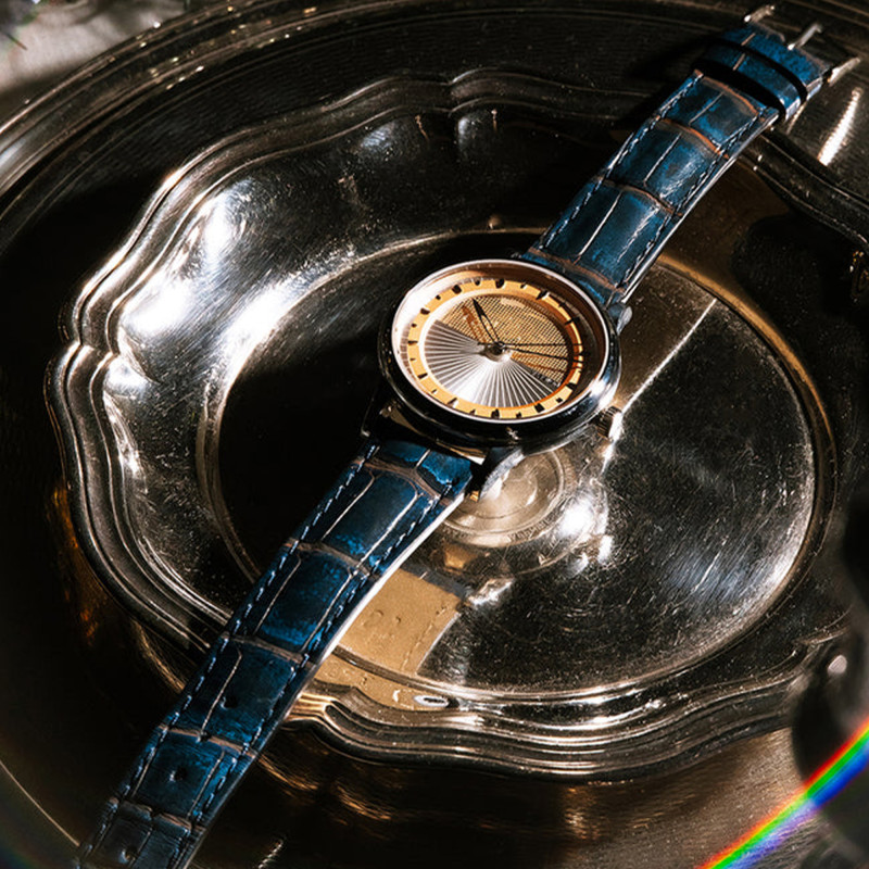 Bracelet de montre Alligator Bleu délavé 18mm - Version Watches