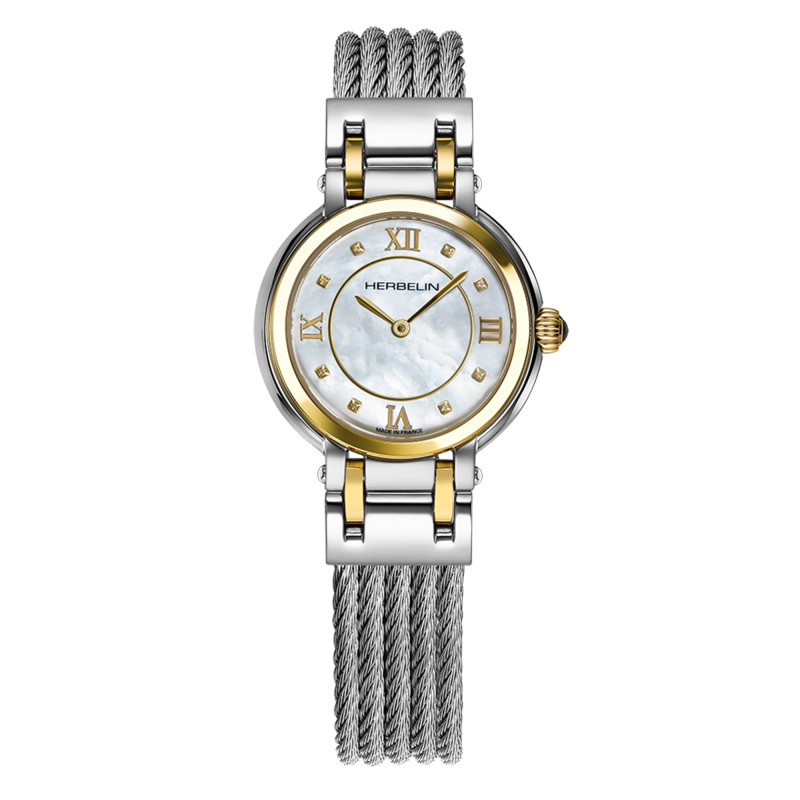 Montre GALET DAME 28MM BICO. 2N CABLE 17430BCT59 - Herbelin