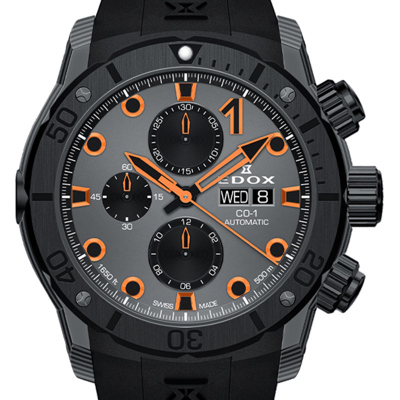 PROMO Montre CO-1 Carbon Chronograph Automatic 01125-CCN-GNO - Edox OCARAT.COM BIJOUTERIE N°1