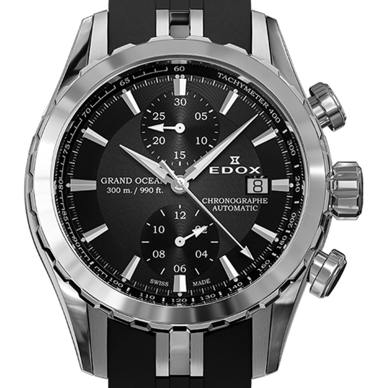 PROMO Montre Grand Ocean Chronograph Automatic Black Dial 09800-3CA-NIN - Edox OCARAT.COM BIJOUTERIE N°1