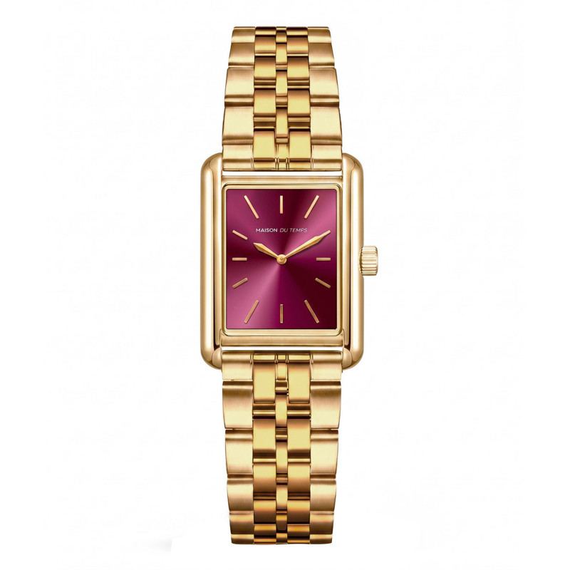 Montre MTAuréa Bordeaux Doré Jaune Acier 3000-A - Maison du Temps