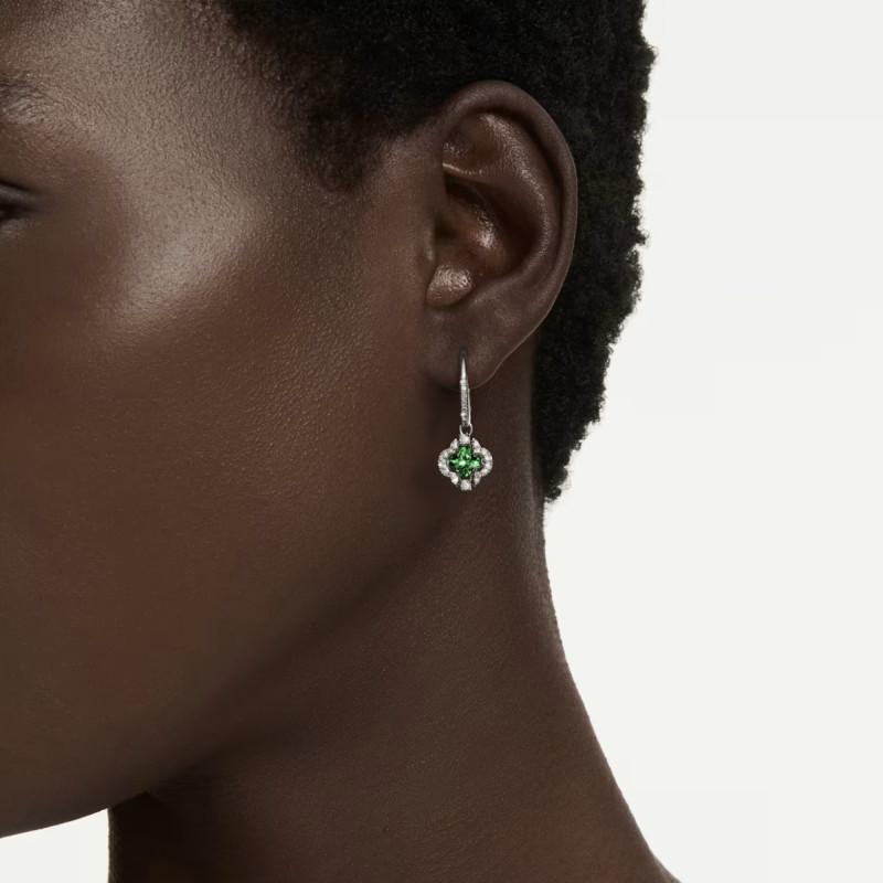 PROMO Boucles d'Oreilles Pendantes Una Angelic Vertes en Métal Rhodié & Oxydes de Zirconium - 5758001 - Swarovski OCARAT.COM BIJOUTERIE N°1