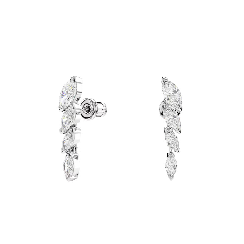 Boucles d'Oreilles Pendantes Mesmera Glam en Métal Rhodié & Oxydes de Zirconium - 5748007 - Swarovski