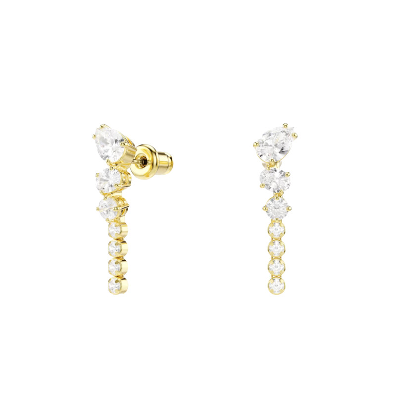 Boucles d'Oreilles Pendantes Mesmera Attract en Métal Doré à l'Or Jaune 750 & Oxydes de Zirconium - 5747936 - Swarovski
