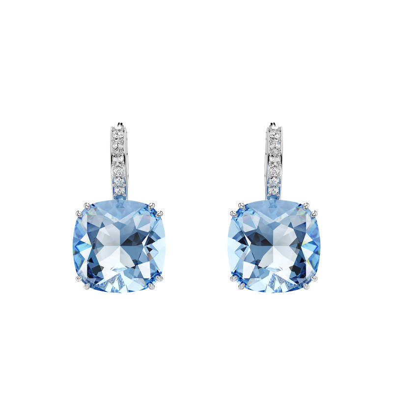 Boucles d'Oreilles Pendantes Millenia en Métal Rhodié & Cristaux Bleus - 5756150 - Swarovski