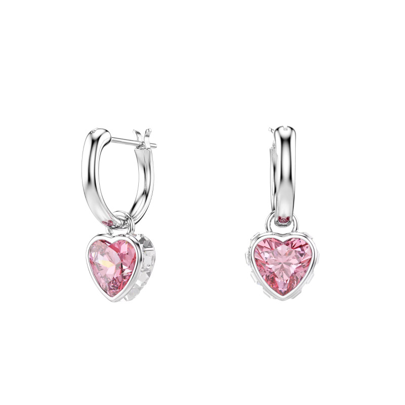 PROMO Boucles d'Oreilles Pendantes Chroma Cristal Cœur Rose en Métal Rhodié & Oxydes de Zirconium - 5757814 - Swarovski OCARAT.COM BIJOUTERIE N°1