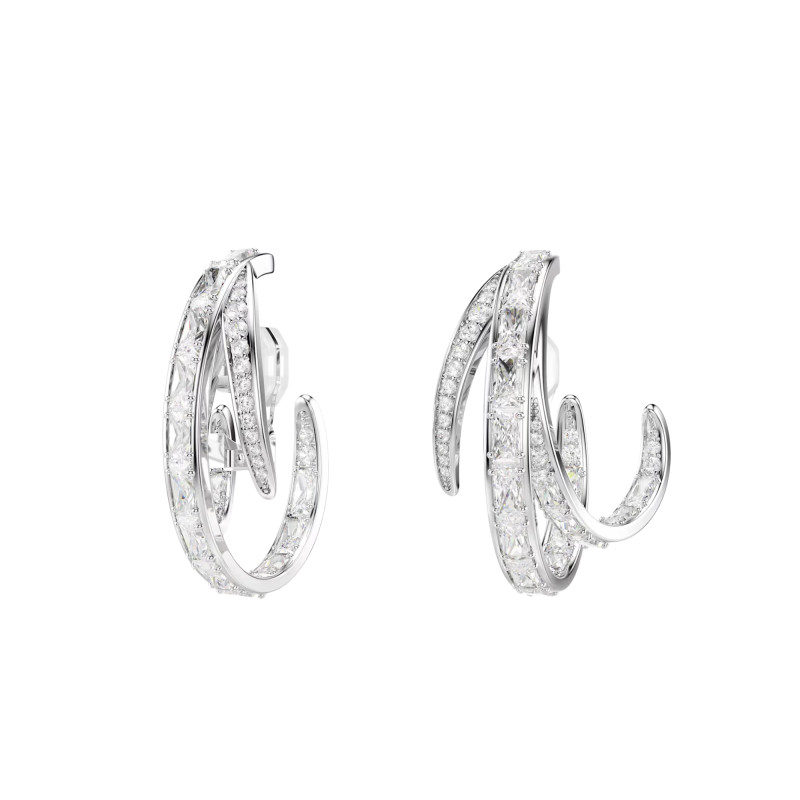 Boucles d'Oreilles Clip Vienna en Métal Rhodié & Oxydes de Zirconium - 5756046 - Swarovski