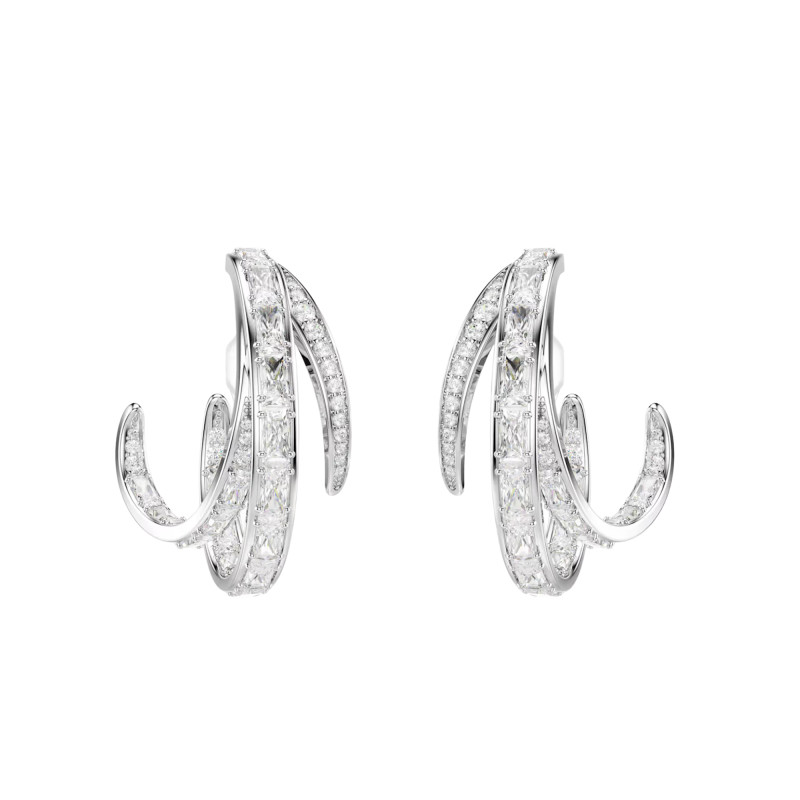 Boucles d'Oreilles Clip Vienna en Métal Rhodié & Oxydes de Zirconium - 5756046 - Swarovski