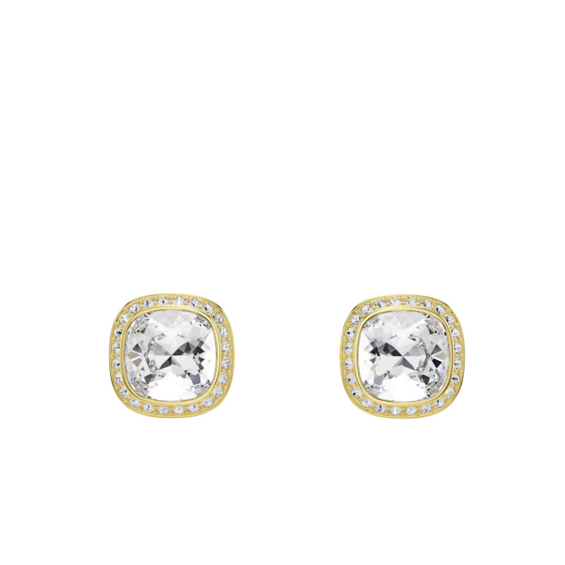 Boucles d'Oreilles Clous Una Angelic Métal Doré a l'Or Jaune 750 & Cristaux Blancs - 5764762 - Swarovski