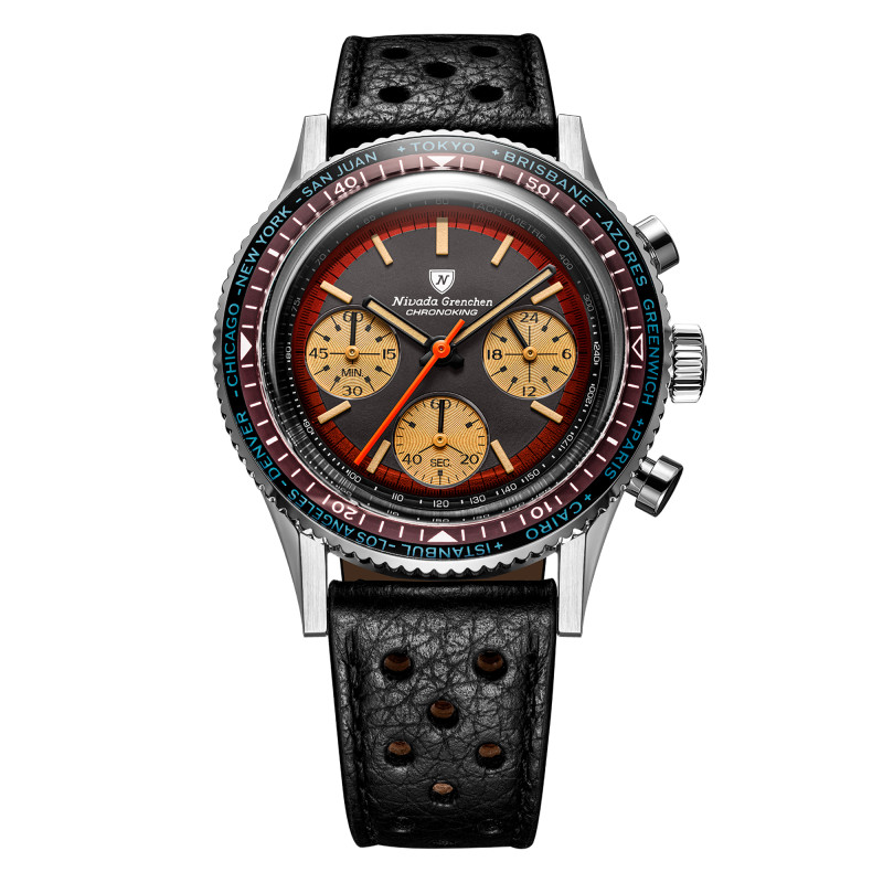 Montre Chronoking Racing Black Amber 87055Q - Lunettes interchangeables - Nivada Grenchen