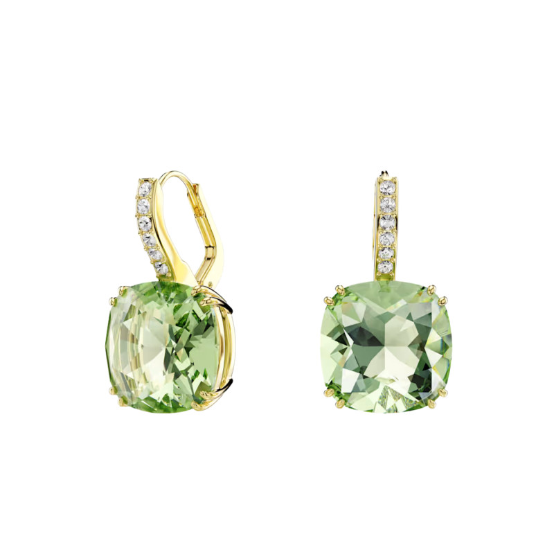Boucles d'Oreilles Pendantes Millenia en Métal Doré & Cristaux Verts - 5764822 - Swarovski