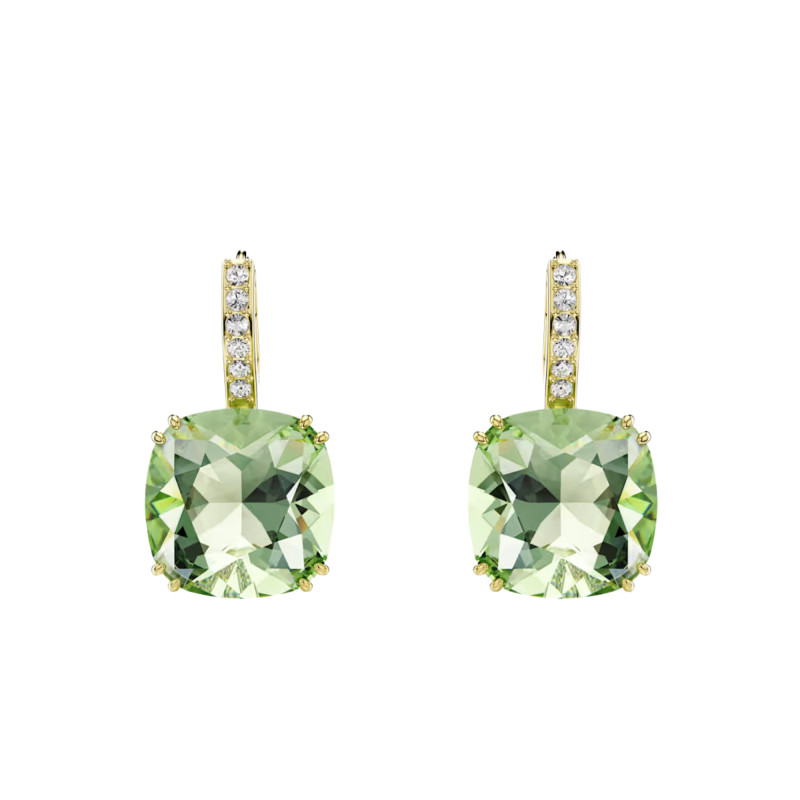 Boucles d'Oreilles Pendantes Millenia en Métal Doré & Cristaux Verts - 5764822 - Swarovski