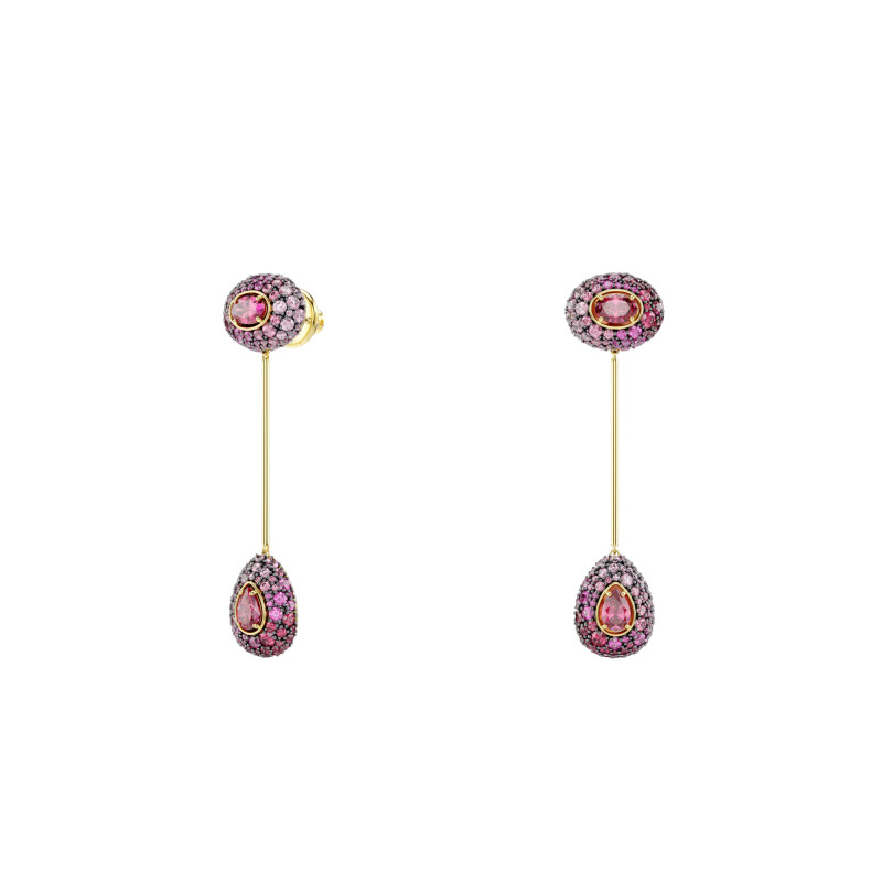Boucles d'Oreilles Pendantes Sublima Rouges en Métal Doré & Oxydes de Zirconium - 5752891 - Swarovski