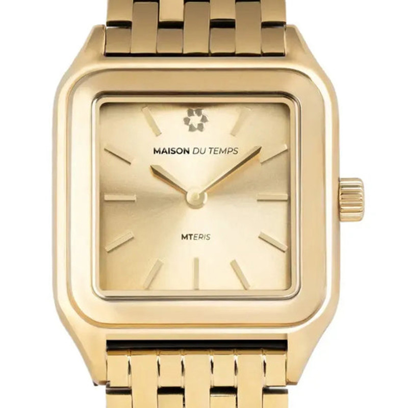 Montre MTEris Champagne Doré Jaune Acier 2100-A - Maison du Temps