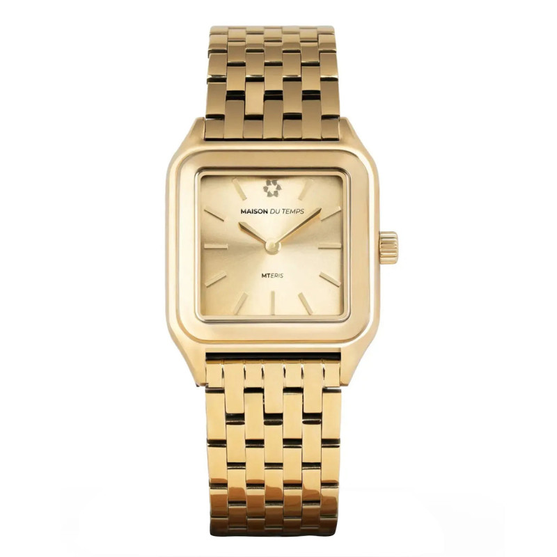 Montre MTEris Champagne Doré Jaune Acier 2100-A - Maison du Temps
