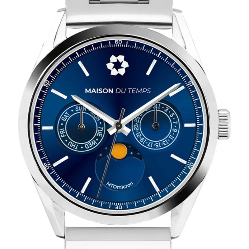 Montre MTOmicron MoonPhase Bleu - Maison du Temps