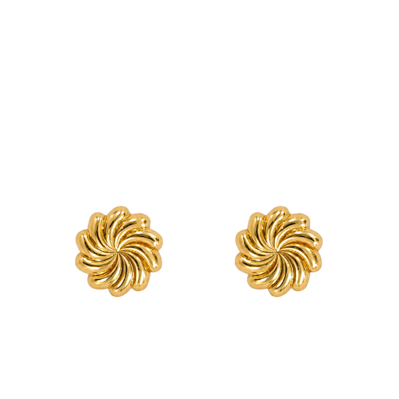 Boucles d'Oreilles Spirales en Or Jaune 375 - Emanessence