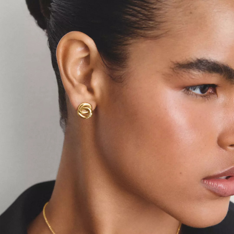 Boucles d'Oreilles Together en Métal Doré & Oxydes de Zirconium - H2352-M01-14 - Thomas Sabo