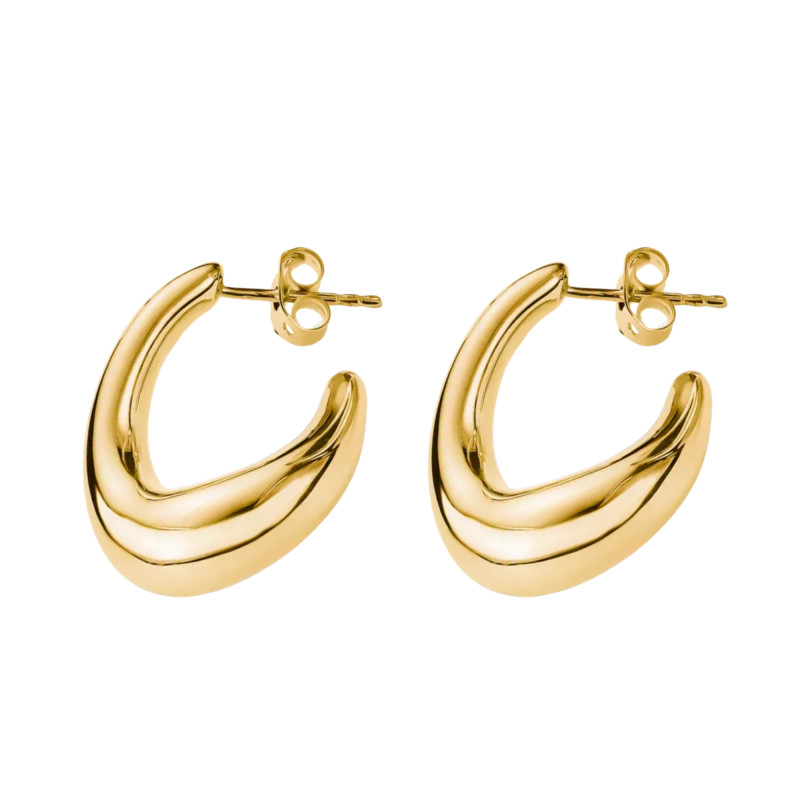 Boucles d'Oreilles Créoles Torsadées Classics en Métal Doré - CR768-M01-39 - Thomas Sabo