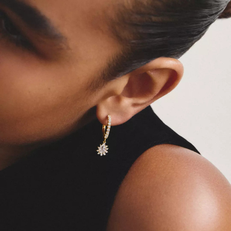 Boucles d'Oreilles Créoles Classics Gouttes en Métal Doré & Oxydes de Zirconium - CR748-M01-14 - Thomas Sabo