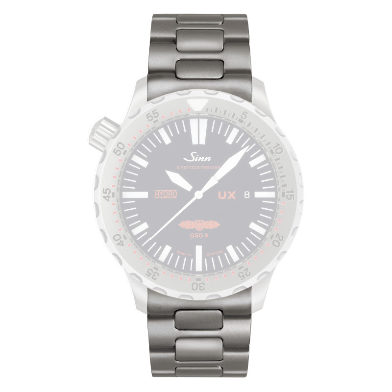 Bracelet de montre massif en acier inoxydable microbillé avec technologie TEGIMENT pour UX GSG 9 - Sinn