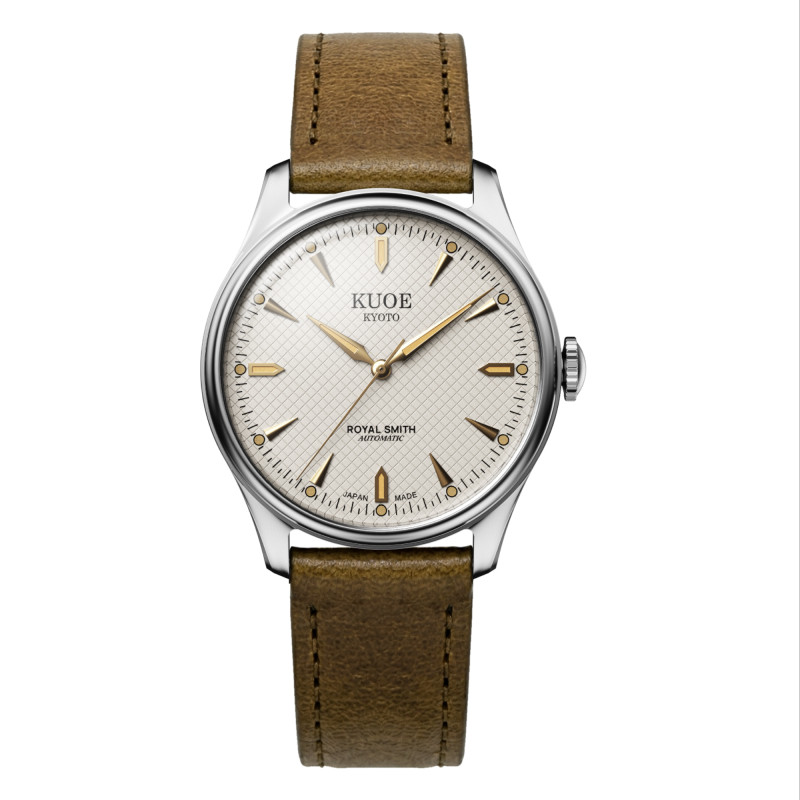 Montre Royal Smith 90-006 Silver Case Ivory Dial Large - Kuoe Kyoto