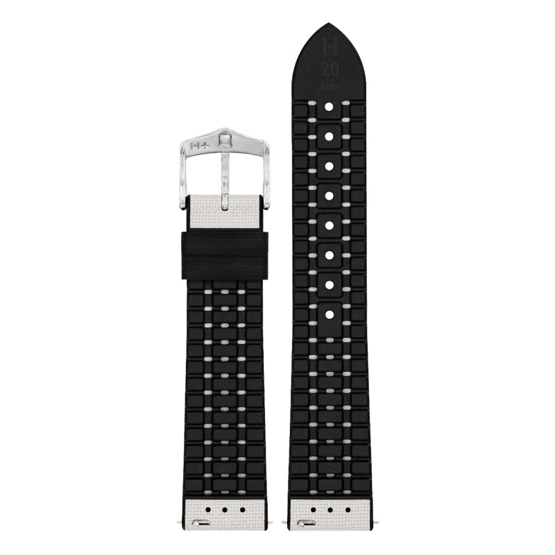 Bracelet de montre Arne Gris 0925090X30 en 18 mm, 20 mm ou 22 mm - Hirsch