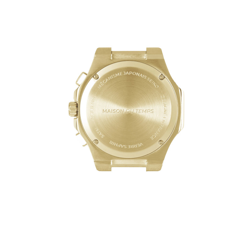 Montre MTGamma Chronographe Noir Gold Acier 431-A - Maison du Temps