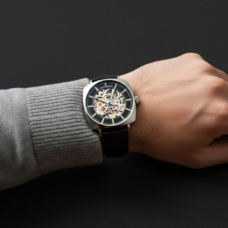 PROMO Montre City Of London Moorgate Skeleton Automatic Raven Show ES-8319-01 - Thomas Earnshaw OCARAT.COM BIJOUTERIE N°1